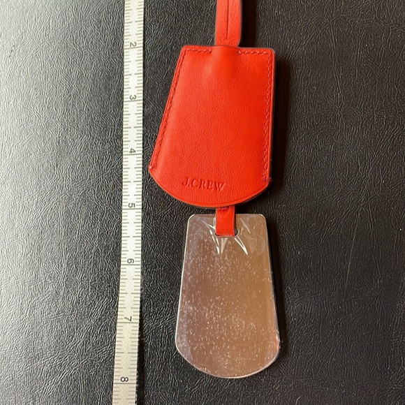 J Crew leather handbag charm accessory mirror NWT - Picture 5 of 8